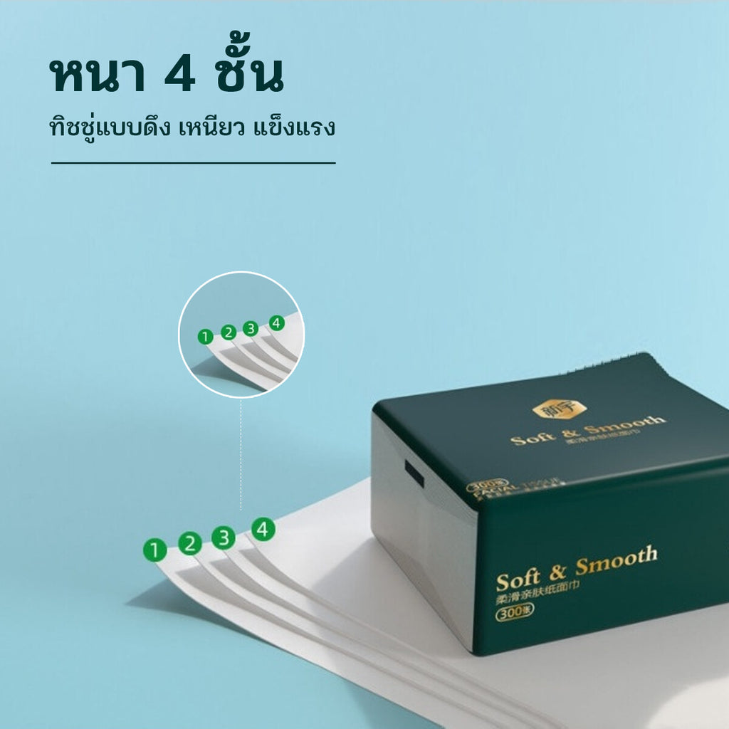 'Es. Tissue Paper (4 Layers Thick), Small Pack, Toilet Paper, Facial Tissue, Tough and Difficult to Tear, Retail/Wholesale E379