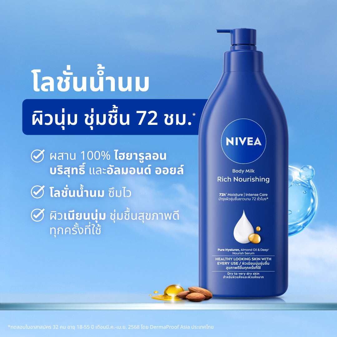 [เก็บคูปองพิเศษเพิ่มด้านล่าง] NIVEA BODY MILK RICH NOURISHING 500 ML. NIVEA 2-4 PCS