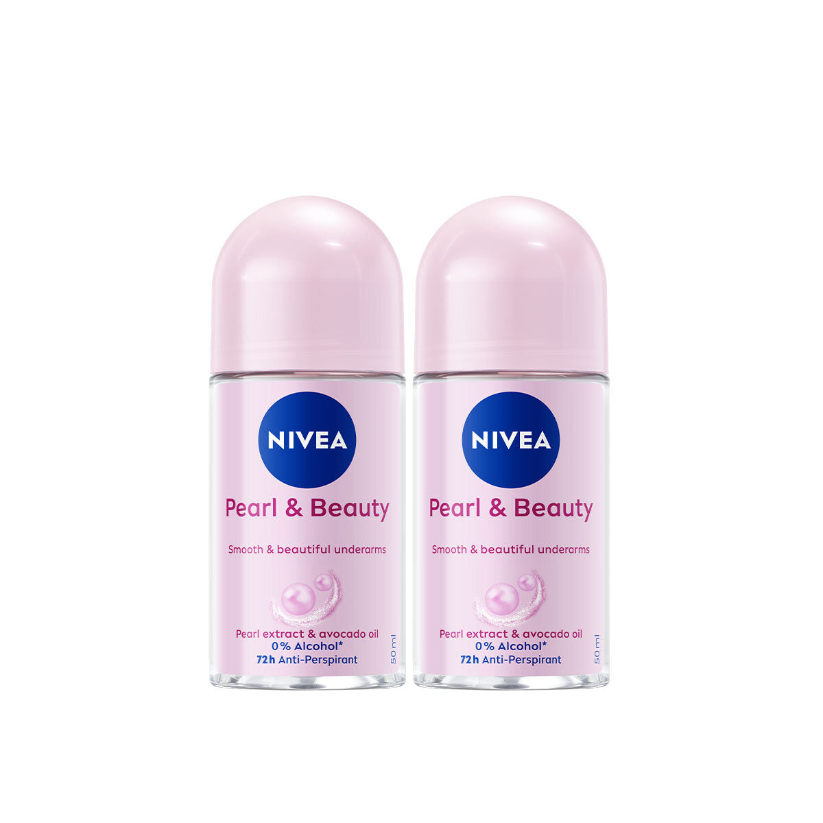 [เก็บคูปองพิเศษเพิ่มด้านล่าง] NIVEA ROLL ON PEARL & BEAUTY 50 ML. NIVEA 2-4 PCS