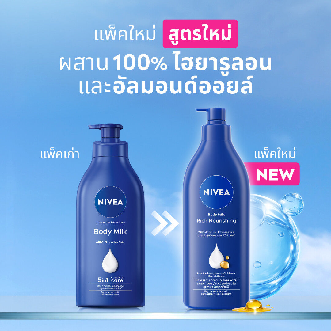 [เก็บคูปองพิเศษเพิ่มด้านล่าง] NIVEA BODY MILK RICH NOURISHING 500 ML. NIVEA 2-4 PCS