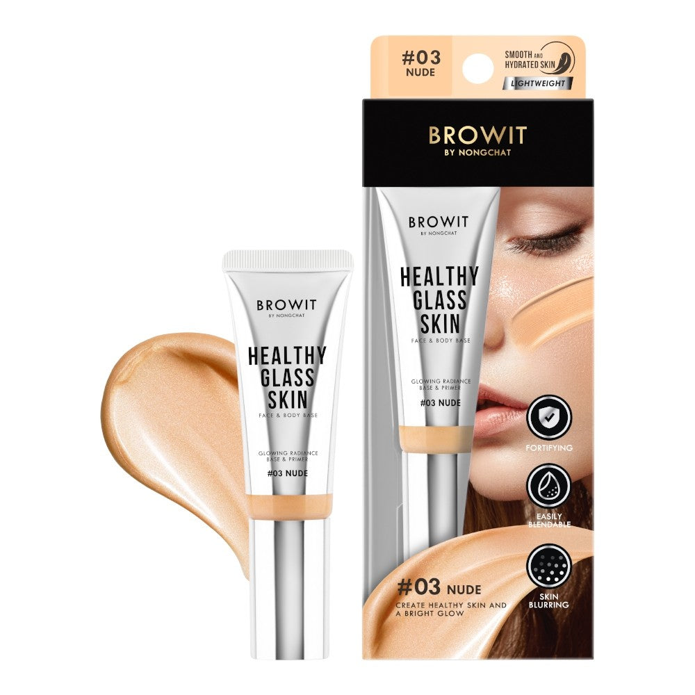 Base Makeup Browit Healthy Glass Skin Face & Body Base - Browit by Nongchat